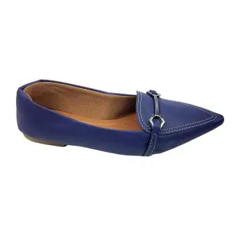 Mocassin Bico Alongado Original Sapatilhas. azul marinho