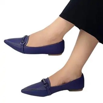 Mocassin Bico Alongado Original Sapatilhas. azul marinho