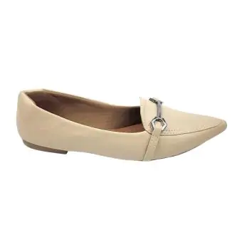 Mocassin Bico Alongado Original Sapatilhas. bege