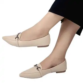 Mocassin Bico Alongado Original Sapatilhas. bege
