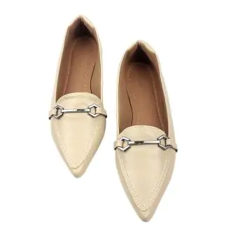 Mocassin Bico Alongado Original Sapatilhas. bege