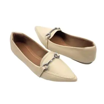 Mocassin Bico Alongado Original Sapatilhas. bege