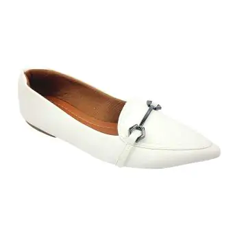 Mocassin Bico Alongado Original Sapatilhas. off white