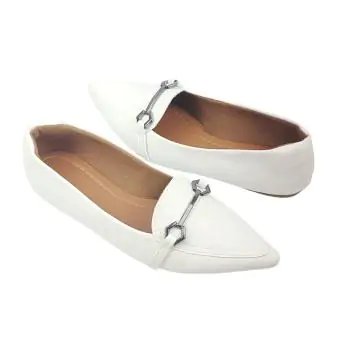Mocassin Bico Alongado Original Sapatilhas. off white