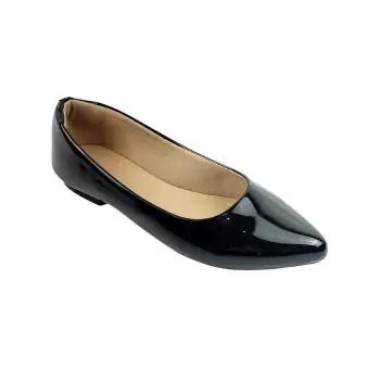 Sapatilha feminina em verniz preto