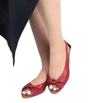 Sapatilha lateral aberta com nó vermelho - Código 16706114208-120